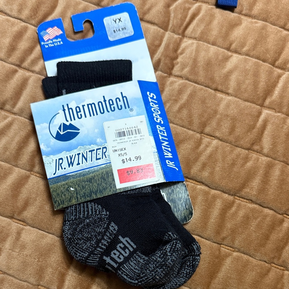 Black and Gray Kids' Winter Socks